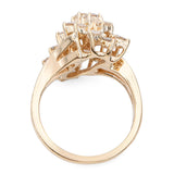 Vintage 14k Yellow Gold 1.26tcw Diamond Waterfall Ring