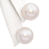 Vintage 14k White Gold Pearl Stud Earrings