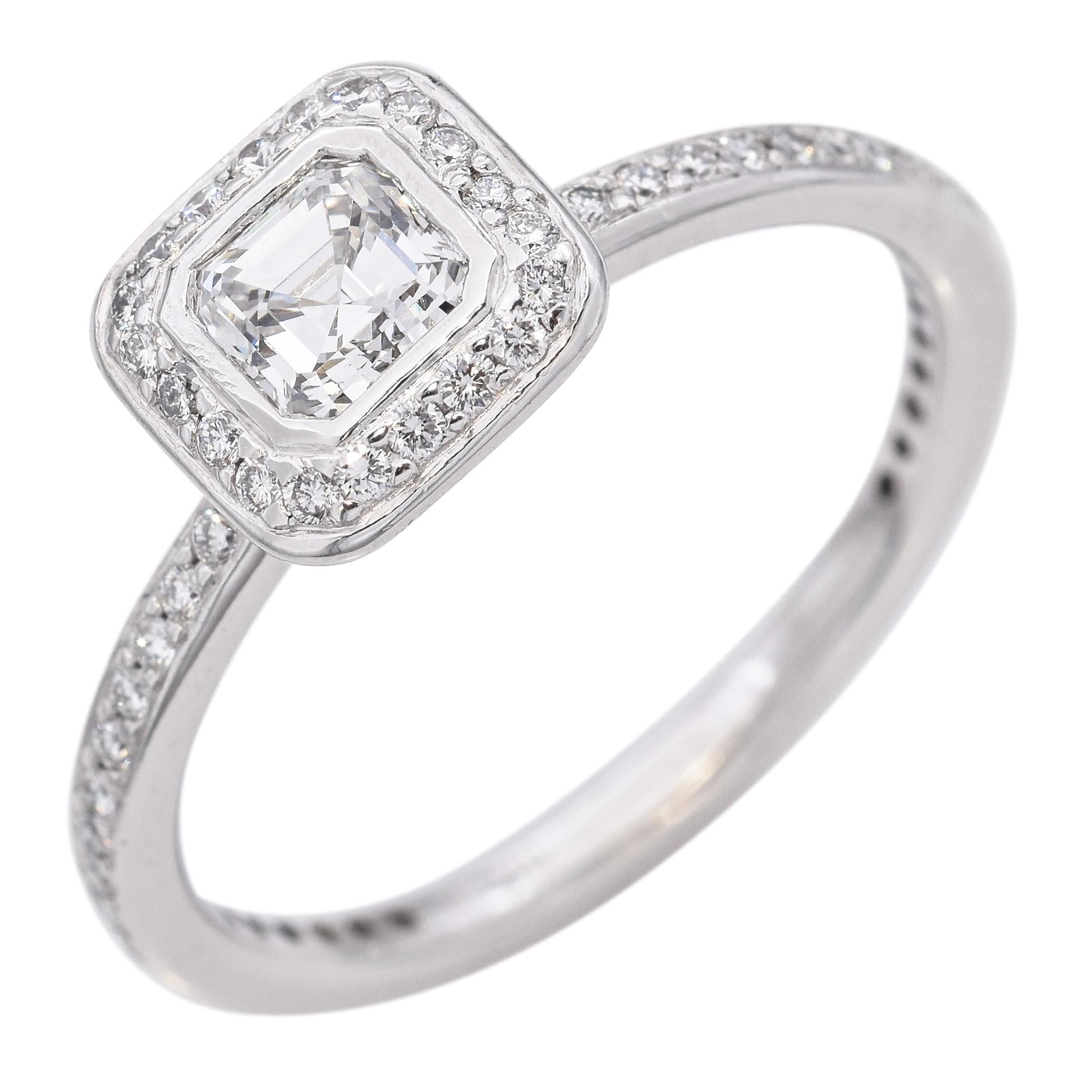 Vintage Platinum Ritani Design 1.00tcw Diamond Ring