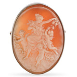 Antique Yellow Gold "Venus with Cupids" Cameo Brooch Pendant