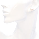 Vintage 14k White Gold Pearl Stud Earrings