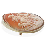 Antique Yellow Gold "Venus with Cupids" Cameo Brooch Pendant