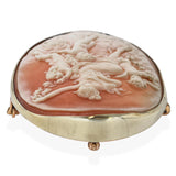 Antique Yellow Gold "Venus with Cupids" Cameo Brooch Pendant
