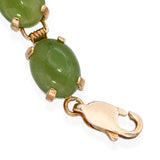 Vintage 10k Yellow Gold Nephrite Jade Bracelet