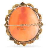 Antique 12k Yellow Gold Psyche Cameo Brooch