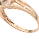 Vintage 14k Yellow Gold Sapphire and Diamond Ring