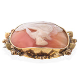 Antique 12k Yellow Gold Psyche Cameo Brooch