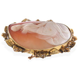 Antique 12k Yellow Gold Psyche Cameo Brooch
