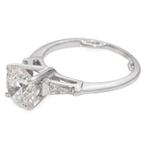 Vintage 2.2ct Round Brilliant Diamond White Gold Engagement Ring