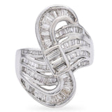 Vintage 18k White Gold 1.79tcw Diamond Ring