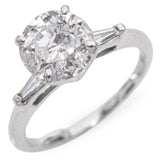 Vintage 2.2ct Round Brilliant Diamond White Gold Engagement Ring