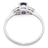 Vintage 18k White Gold Sapphire and Diamond Ring