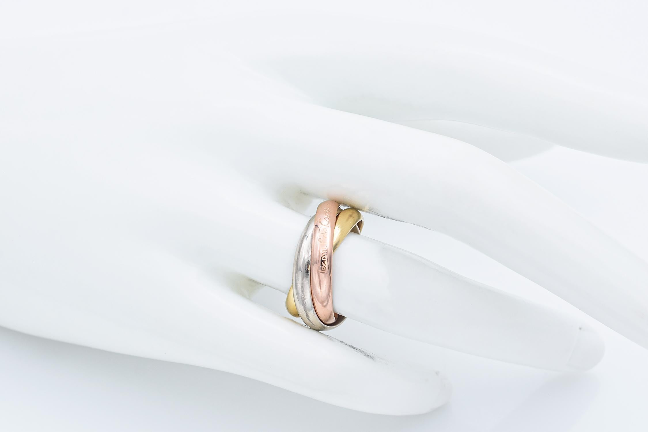 Les Must de Cartier Trinity 18k Tri-Color Gold Band Ring