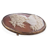 Antique Silver Goddess Flora Cameo Brooch