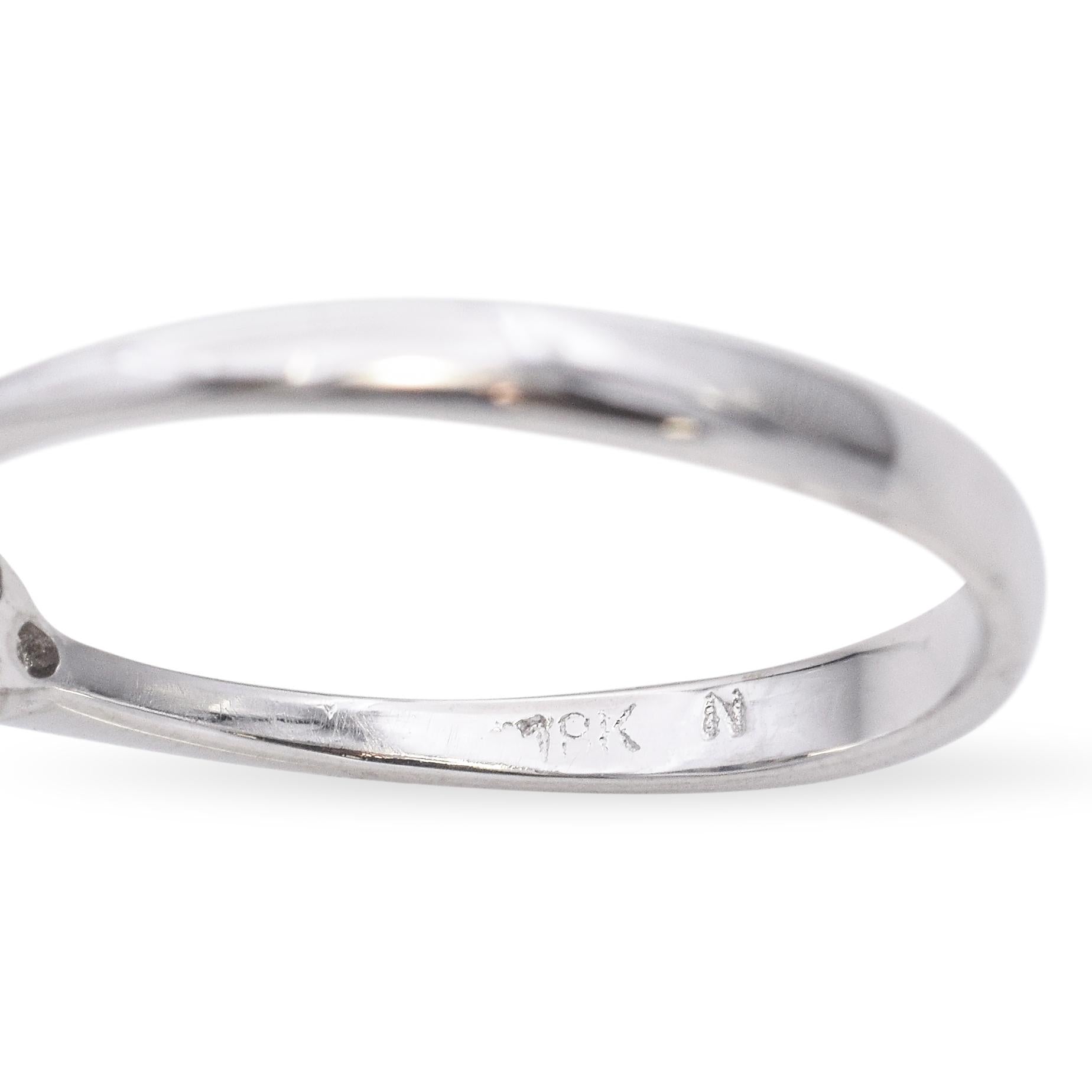 Vintage 18k White Gold Sapphire and Diamond Ring