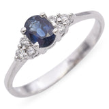Vintage 18k White Gold Sapphire and Diamond Ring