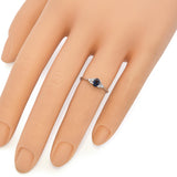 Vintage 18k White Gold Sapphire and Diamond Ring