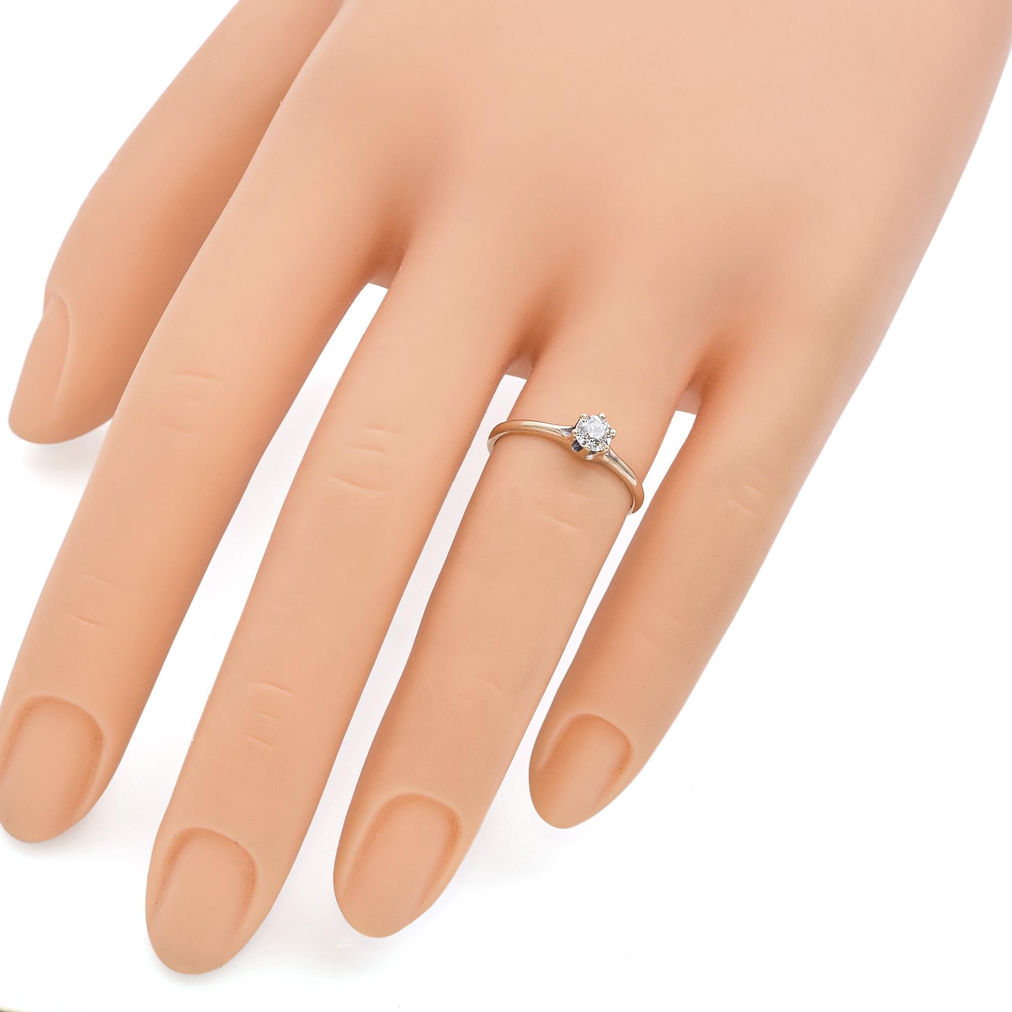 Vintage 14k Yellow Gold 0.27ct Old European Diamond Engagement Ring