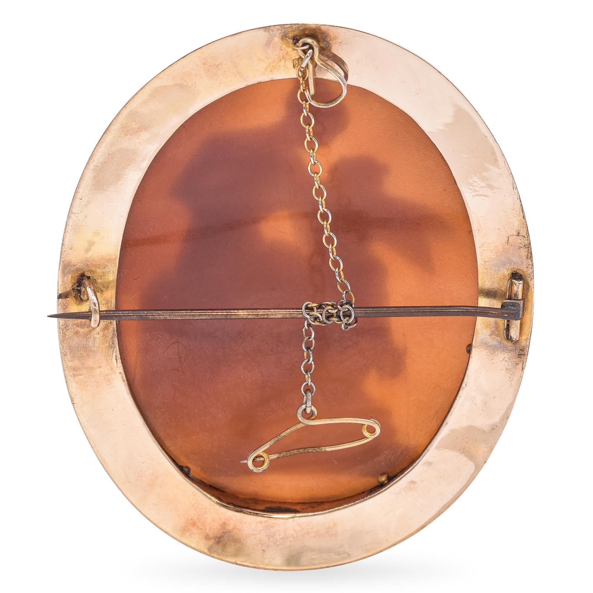 Antique "Cupid on Venus's Lap" Cameo Brooch