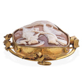 Antique Gilt Venus and Psyche Cameo Brooch Pendant