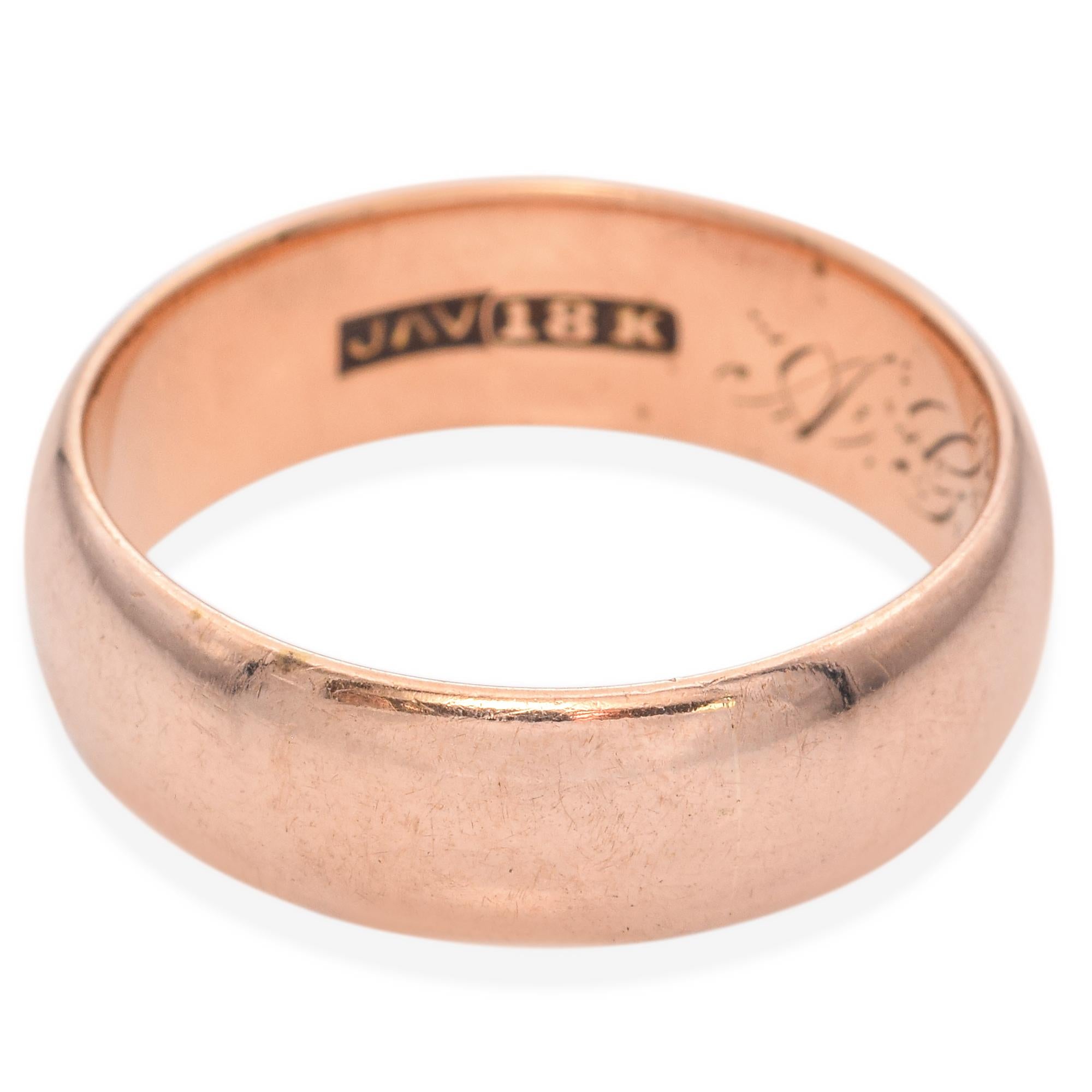 Antique 17K Rose Gold Cigar Band