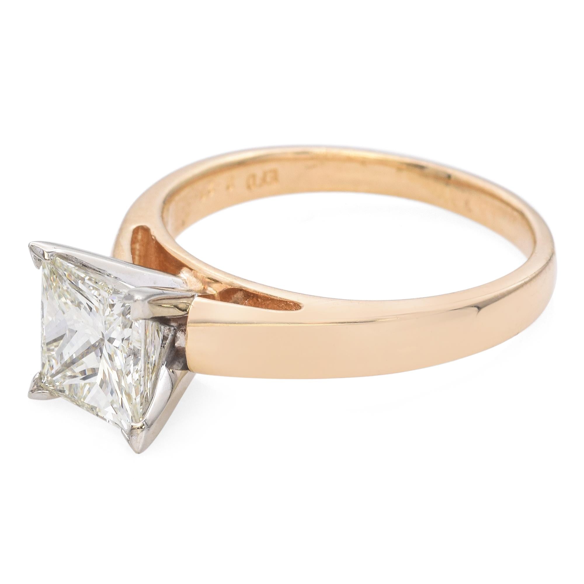 14k Yellow Gold 2.2ct K VVS2 Diamond Engagement Ring GIA