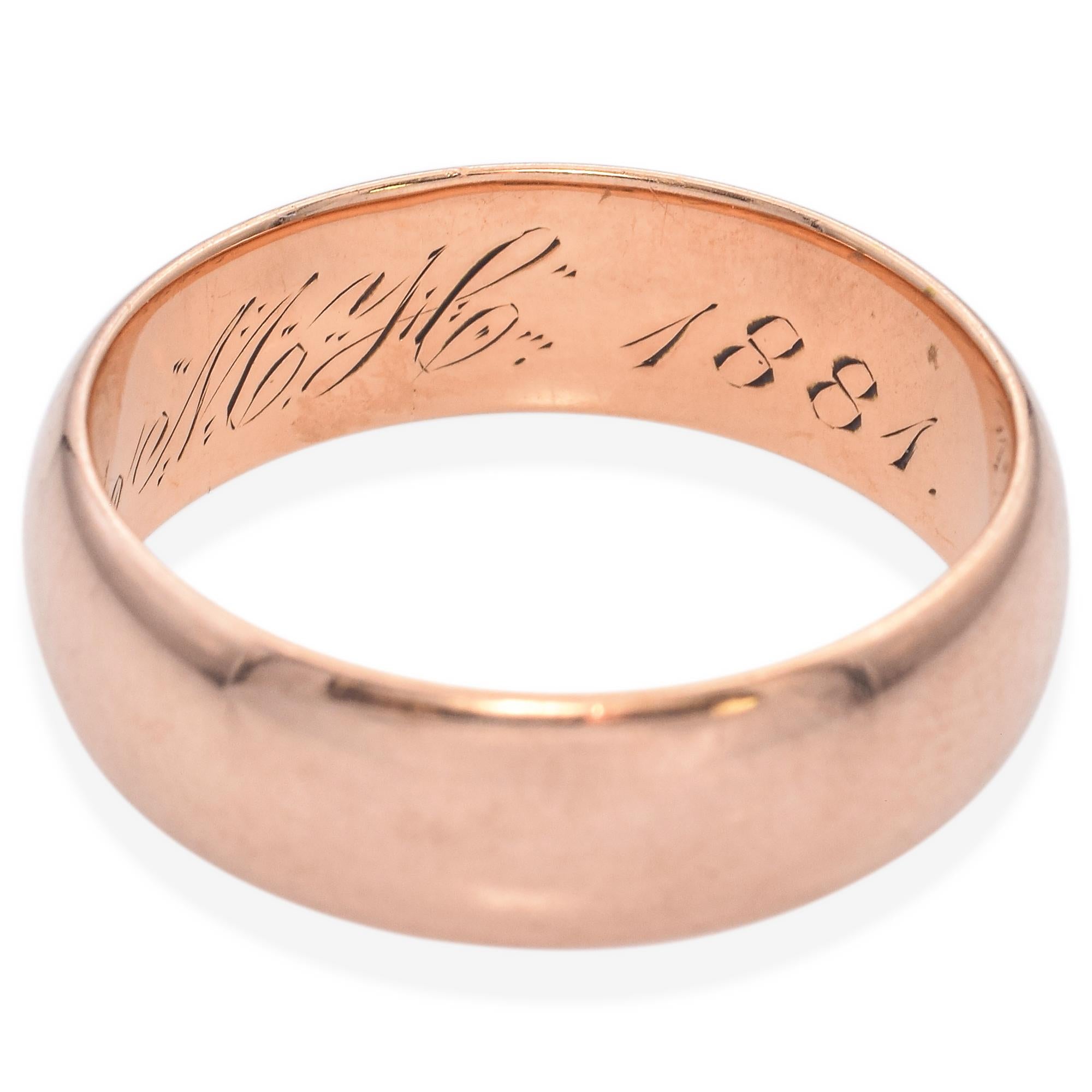 Antique 17K Rose Gold Cigar Band