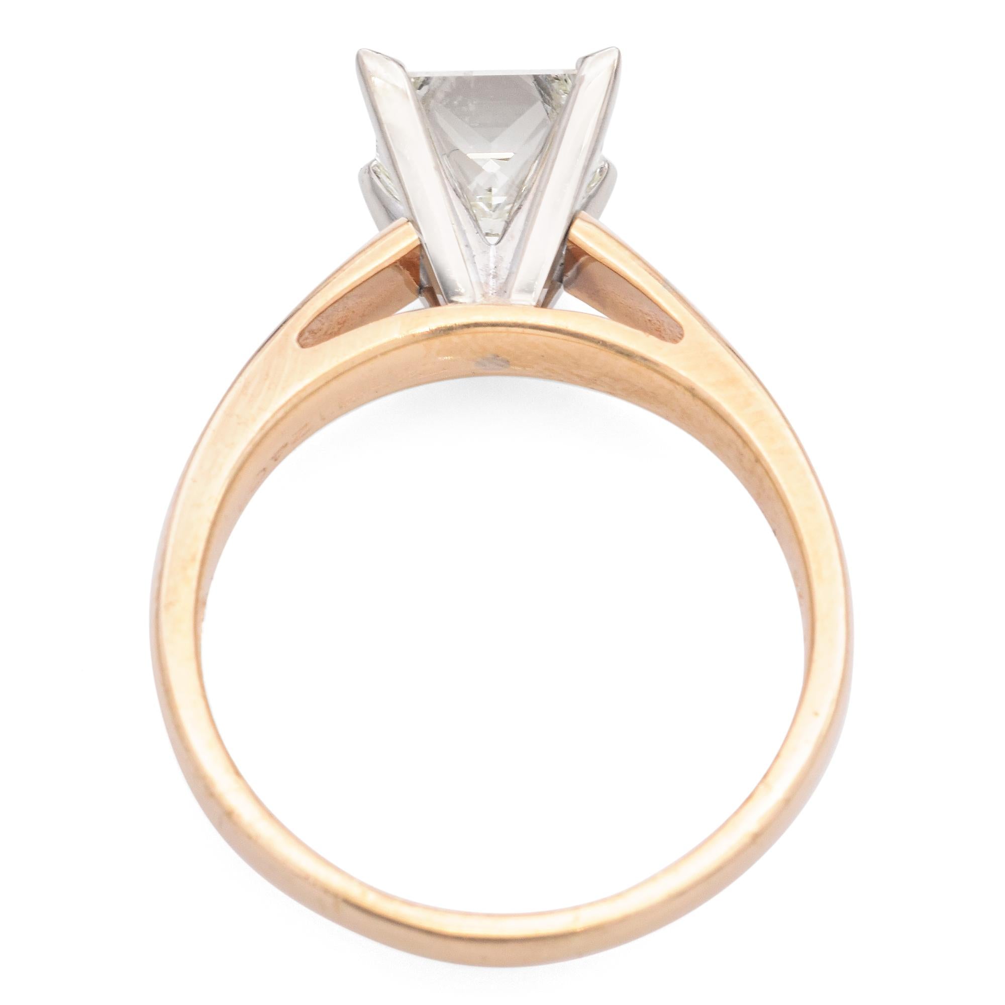 14k Yellow Gold 2.2ct K VVS2 Diamond Engagement Ring GIA