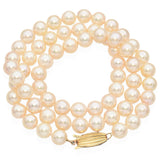 Vintage Mikimoto Blue Lagoon 14K Yellow Gold Pearl Necklace