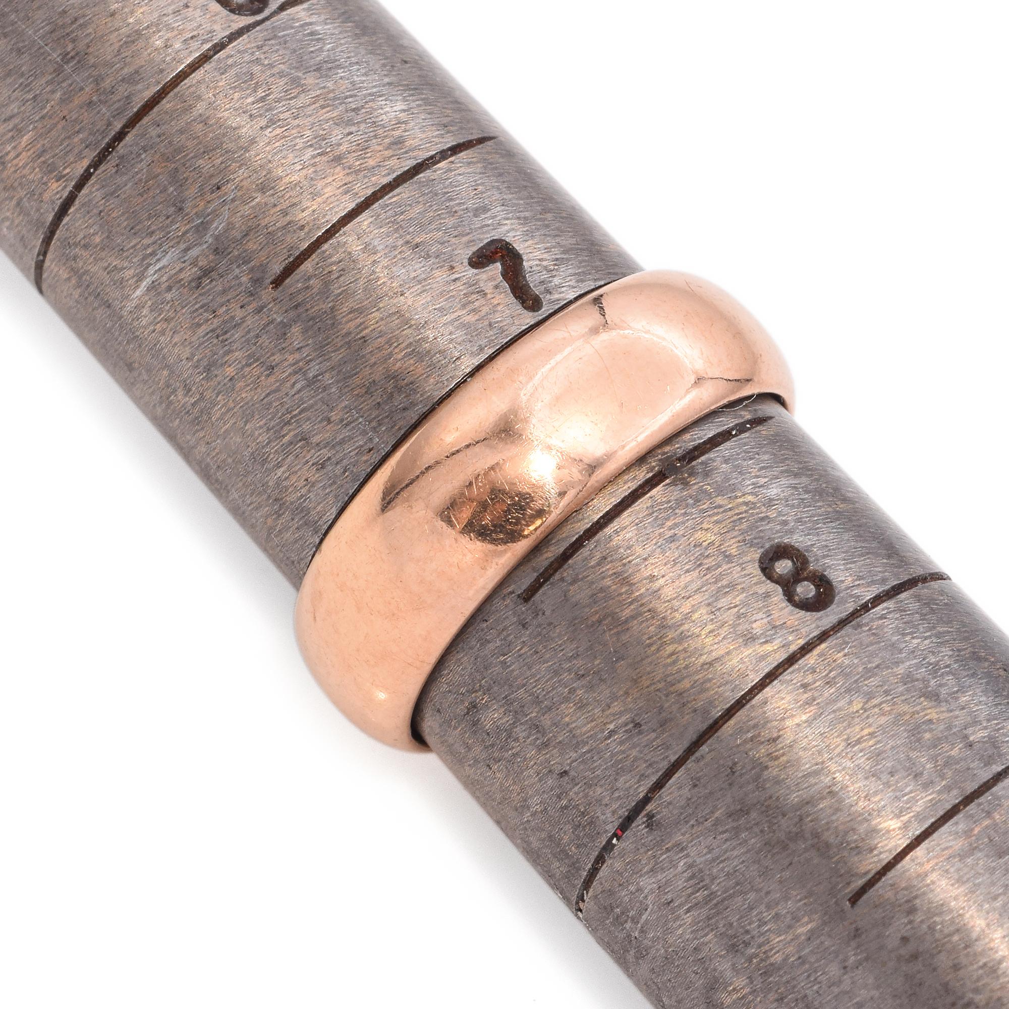 Antique 17K Rose Gold Cigar Band