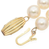 Vintage Mikimoto Blue Lagoon 14K Yellow Gold Pearl Necklace