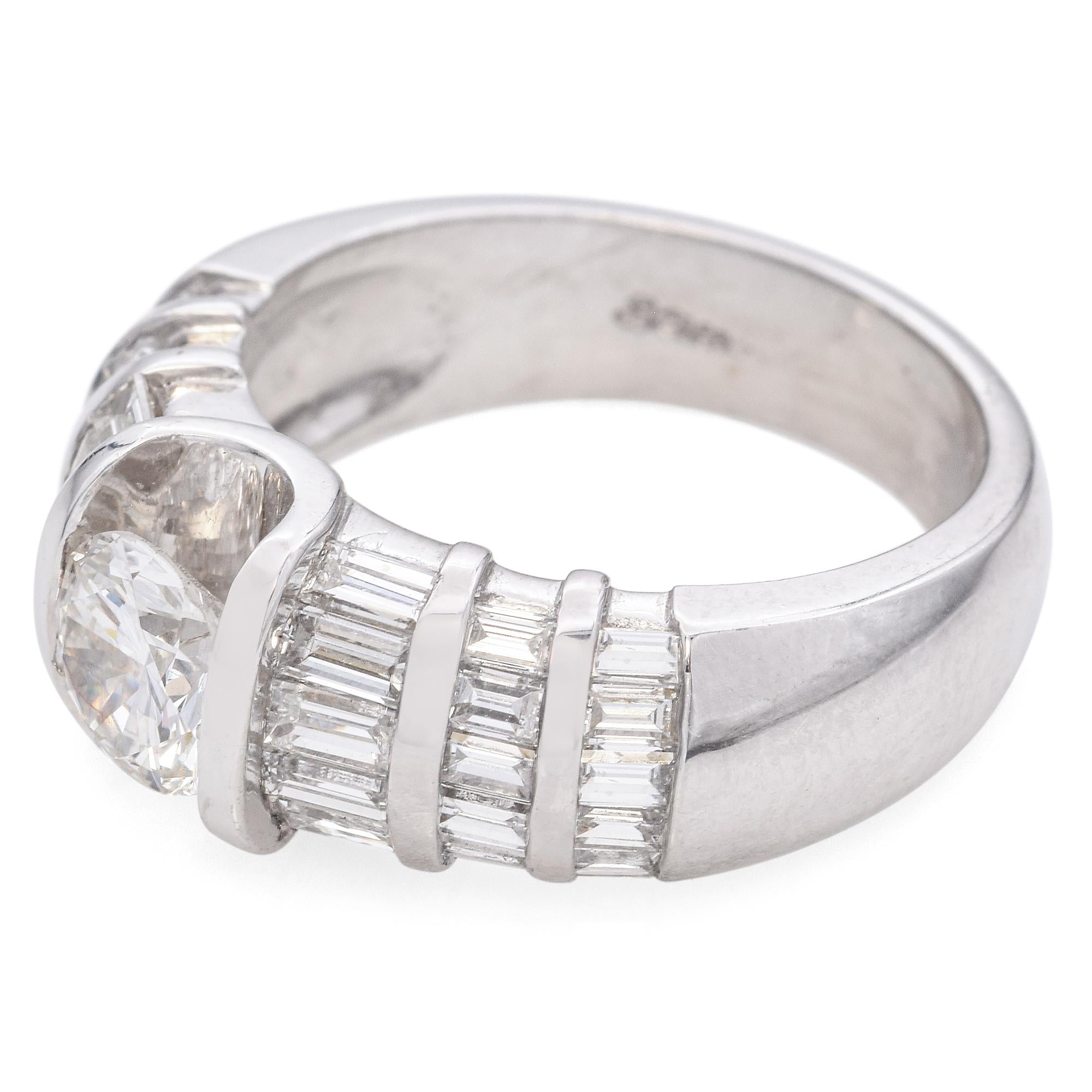 18k White Gold Tension Set Diamond Cocktail Ring