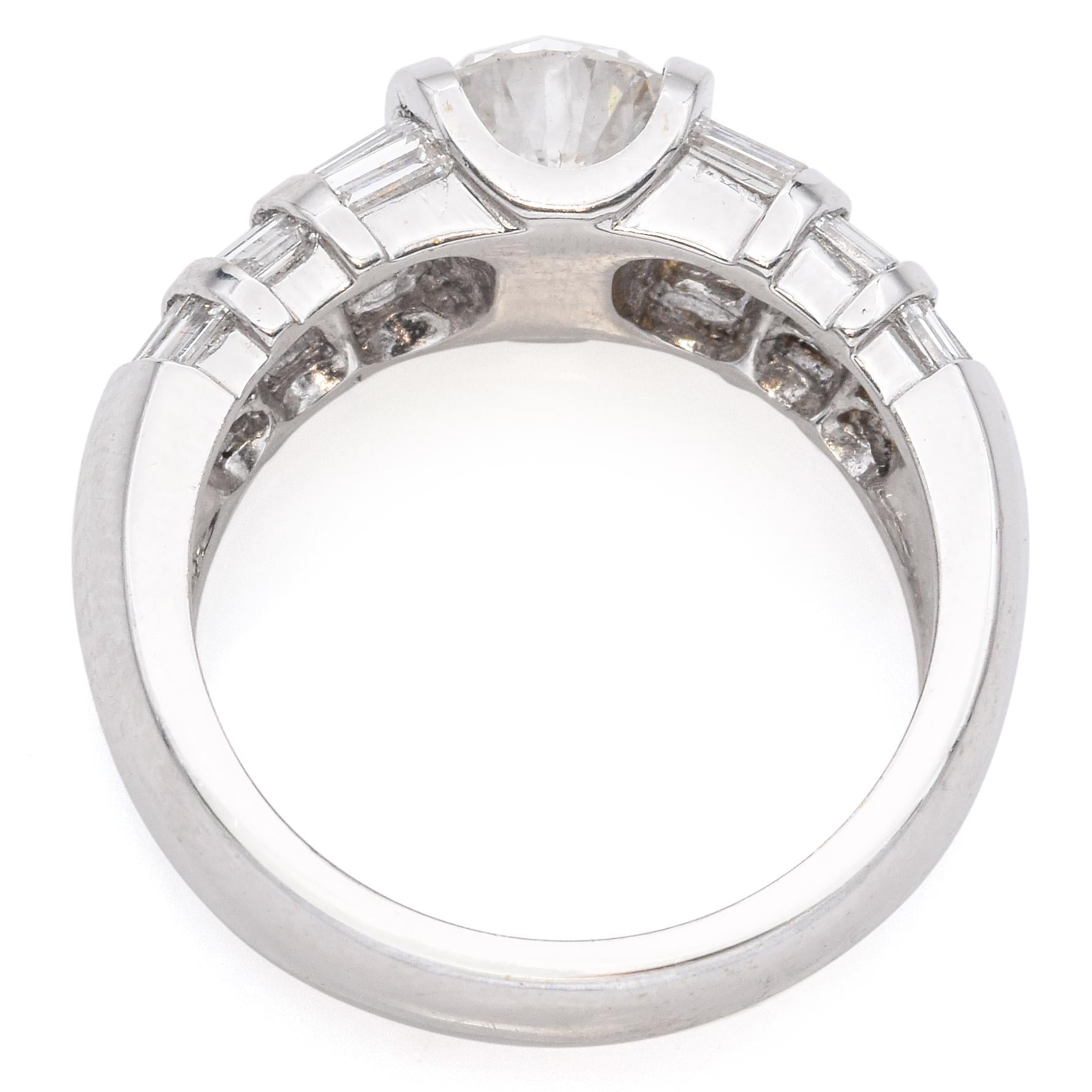 18k White Gold Tension Set Diamond Cocktail Ring