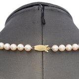 Vintage Mikimoto Blue Lagoon 14K Yellow Gold Pearl Necklace