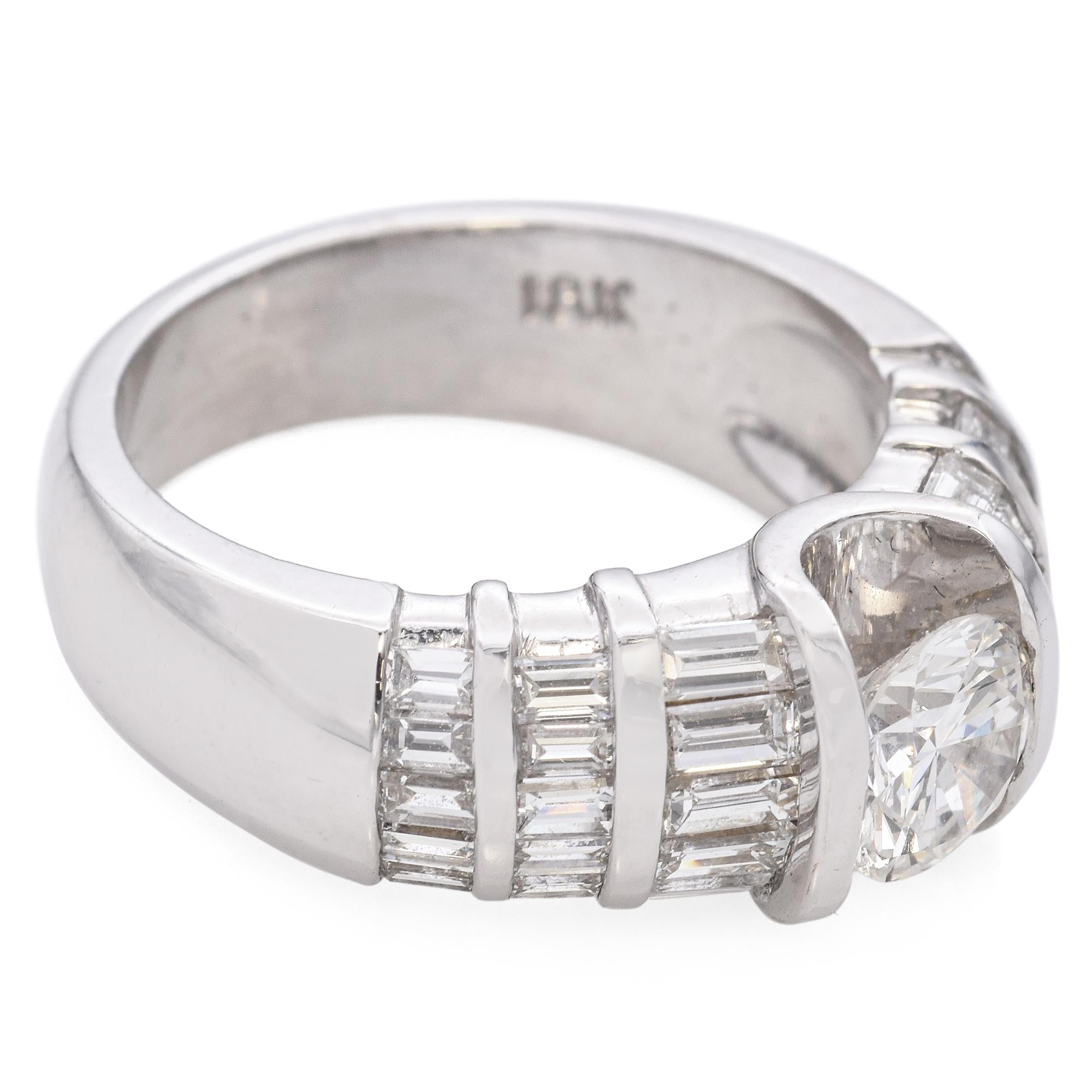 18k White Gold Tension Set Diamond Cocktail Ring