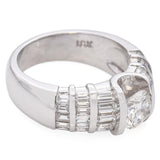 18k White Gold Tension Set Diamond Cocktail Ring