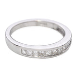 18k White Gold 0.66tcw Princess Cut Diamond Band