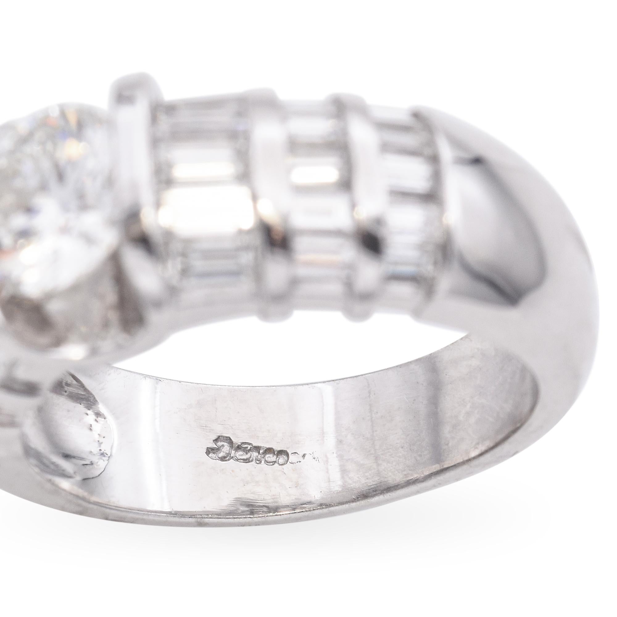 18k White Gold Tension Set Diamond Cocktail Ring