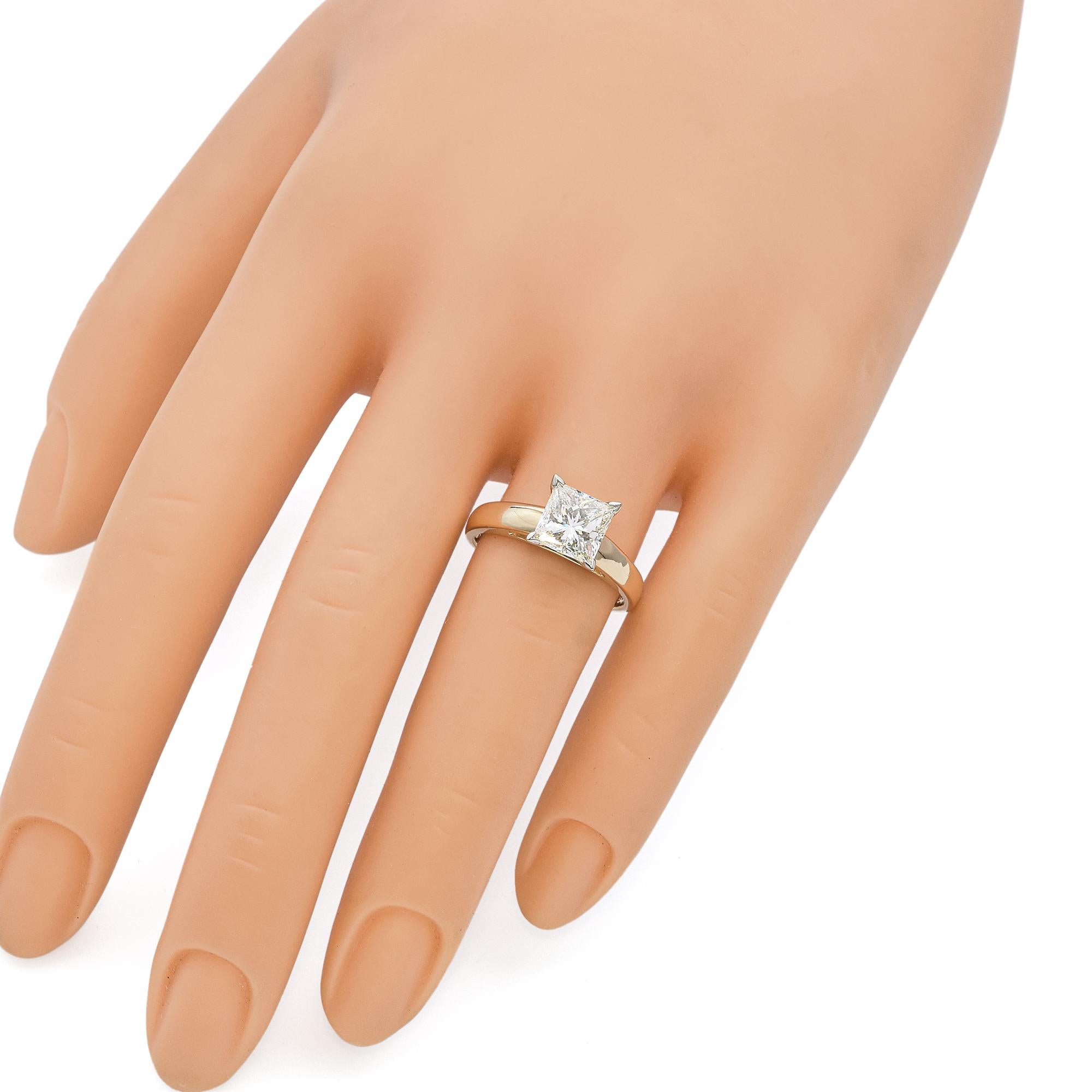 14k Yellow Gold 2.2ct K VVS2 Diamond Engagement Ring GIA