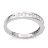 18k White Gold 0.66tcw Princess Cut Diamond Band