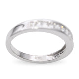 Vintage 18k White Gold Channel Set 0.33tcw Princess Cut Diamond Band