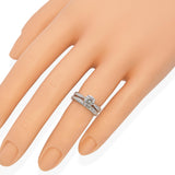 Platinum 1.59 TCW Diamond Half Eternity Wedding Band and Engagement Ring GIA