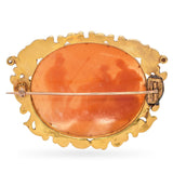 Antique 18k Yellow Gold "Hector going to see Paris" Cameo Brooch