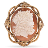Antique Yellow Gold "Zeus" Cameo Brooch
