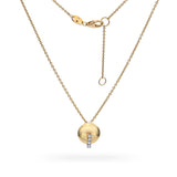 Roberto Coin 18k Two-Tone Gold Diamond Disc Pendant Necklace
