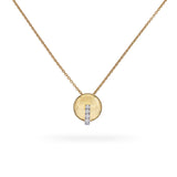Roberto Coin 18k Two-Tone Gold Diamond Disc Pendant Necklace