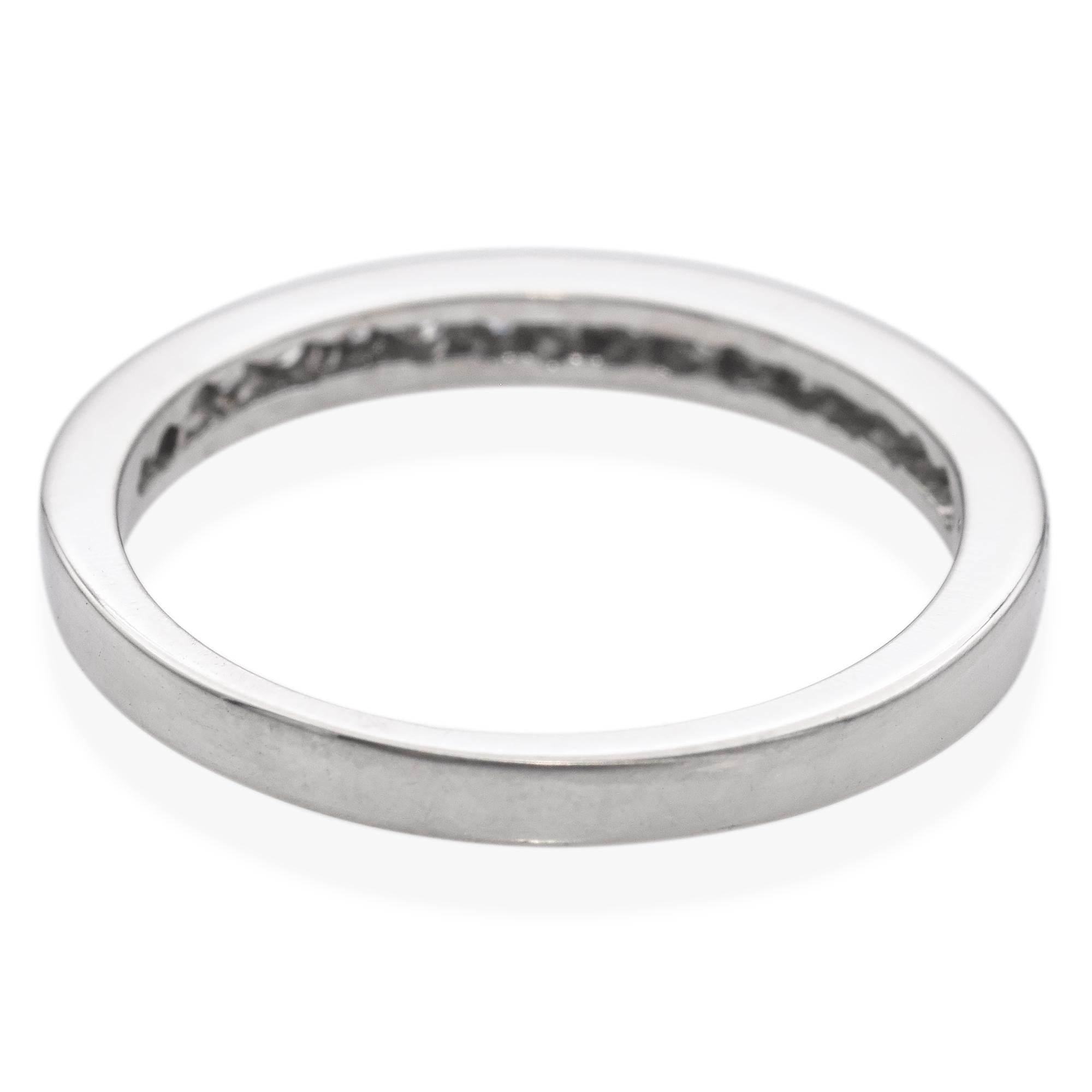 Vintage White Gold 0.24tcw Diamond Semi Eternity Wedding Band Ring