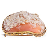Antique Gilt Christening of the Baby Cameo Brooch