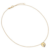 Roberto Coin 18k Two-Tone Gold Diamond Disc Pendant Necklace