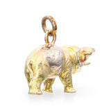Vintage 14k Yellow Gold Elephant Charm Pendant